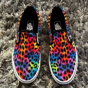 Vans Rainbow Leopard Slip-on Size 8.5 Men’s